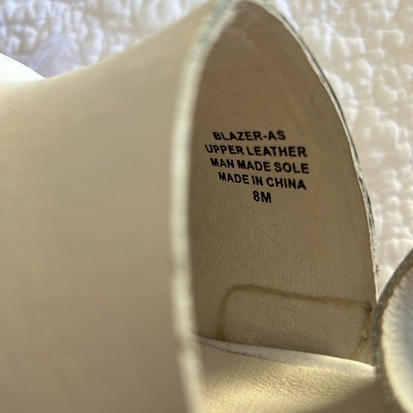 White Leather platform wedges - Picture 9 of 10